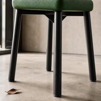Stackable Dining Stool with Padded Seat, Modern Metal Leg Stool for Living Room and Dining Table