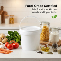 Sealed Bucket Lid for Food, Carry Handle Multipurpose Storage, Pressure Resistan #variant:5L