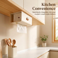Paper Dispenser and Wall Mount Holder for Bathroom Tissue, Rectangular Washroom or Countertop Storage, Towel for Kitchen