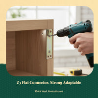 Corner Bracket, Iron Plate Furniture Connector, sturdy Repair Hardware for Table, Chair, Cabinet