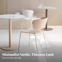 Nordic Design contouredd rear Dining Chair Natural Wood Finish Upholstered Side Chair Minimalist design Kitchen Seating Ergonomic rearrest for Homeowners, Business Owners, Families, Cafe, Office, Study, Living Room