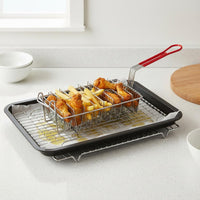 Wire Mesh Frying Basket Rust-Resistant Deep Fryer Basket Easy to Clean