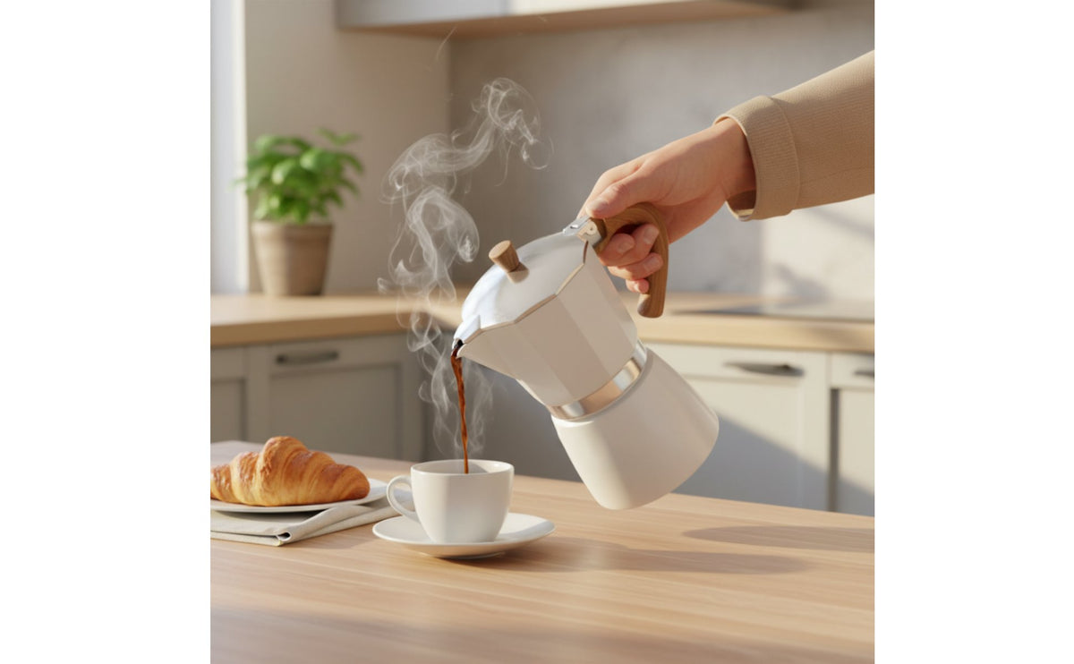 Stovetop Pot Safety Safety Mechanism Italian Coffee Brewer Italian Coffee Pot High Pressure Extraction Stovetop Espresso Brewer