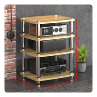 Audio Equipment Rack Vibration Reduction Shock Absorbing Amplifier Cabinet Heavy Duty Home Theater Equipment Rack for Audiophiles, KTV