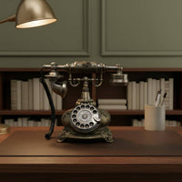 Vintage Rotary Telephone Resin Antique Desk Phone No Battery Needed for Office