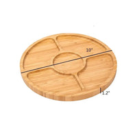 Bamboo Cheese Board and Set Includes Ceramic Bowls for Housewarming, Hosts