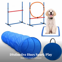 Dog Agility Training Kit Indoor-Outdoor Training Tunnel Collapsible