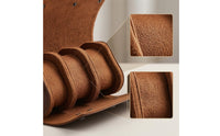 Watch Roll with 3 Slots Leather Textured Organizer Compact for Journeyers