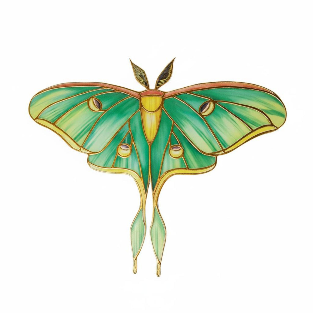 Winged Beauty Sun Bloom Suncatcher Nature Inspired Design Luna Moth Suncatcher