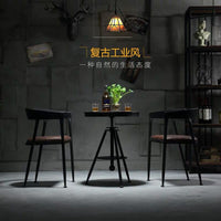 Vintage Industrial Style Bar Chair with Metal Frame