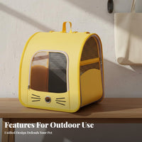 Large Capacity Cat Carrier Backpack Lightweight Cat Backpack Carrier Structured Design for Travelers, Hikers, Outdoor, Vet Visits, Camping