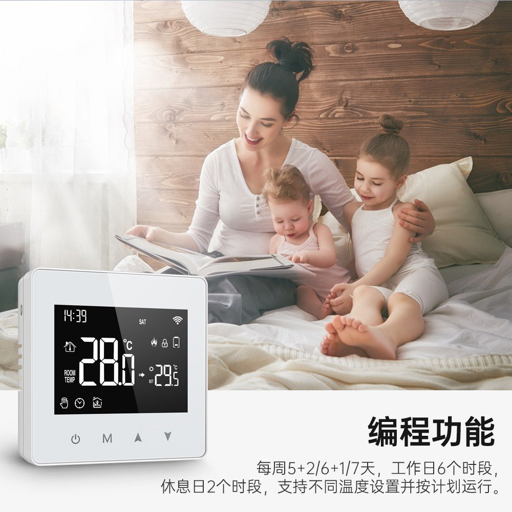 WiFi Smart Thermostat for Water/Gas Boiler, Battery Powered, Programmable