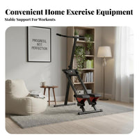Anti-Slip Pedals Stair Climbing Exercise Machine Space-Saving Home Gym Stair Stepper Stable Triangular Structure Foldable Vertical Climber Low-Effect Cardio for Beginners, Adults, Seniors