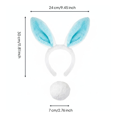 Cuddly Hare Ears Headband Comfortable Fit Bunny Ears Headband Universal Fit Soft Hare Ear Headpiece for Kids, Easter, Halloween