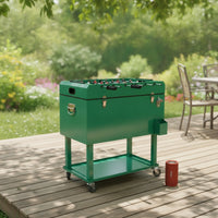 Foosball Insulated Ice Chest with Foosball Table Wheeled Ice Chest for Tailgaters, Families, Tailgating, Backyard, Game Rooms