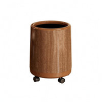 Wood-Grain Trash Can Easy to Clean Wood Grain Trash Can Long-Lasting for Home