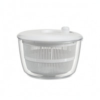 Perforated Salad Dryer with Clear Bowl Slotted Vegetable Washer with Basket Large-Capacity Salad Dryer with Strainer Manual for Home Cooks, Vegetarians, Meal Prep, Kitchen