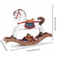 Horse Figurine with Rocking Base Tabletop Rocking Horse Figurine Cute Decoration for Mantel