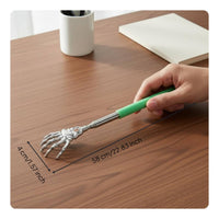 Extendable Skeleton Hand Back Scratcher Stainless Steel Skeleton Hand Back Scratcher Comfort Grip Handle for Elderly