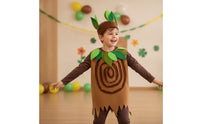 Three-Piece Tree Costume with Headpiece Leafy Tree Costume Long-Sleeve Apparel for Children, Halloween