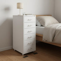 Under Desk Filing Cabinet Steel Construction Mobile Metal Storage Cabinet Waterproof Metal Drawer Cart for Bedroom