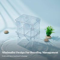Buoyant Aquatic Breeding Box Suction Holder Mount Aquatic Breeder Box Fry Hatchery Double Placement for Aquarists