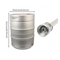 50L Beer Keg Handhold Openings Stainless Steel Keg Silver Drink Storage