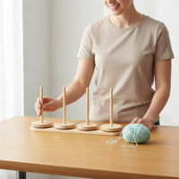 Wooden Yarn Holder Sturdy Detachable Yarn Stand Space Saving for Crafters