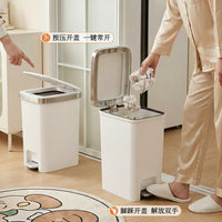 家用脚踏垃圾桶厨房带盖大号塑料卫生桶商用办公高颜值免弯腰纸篓