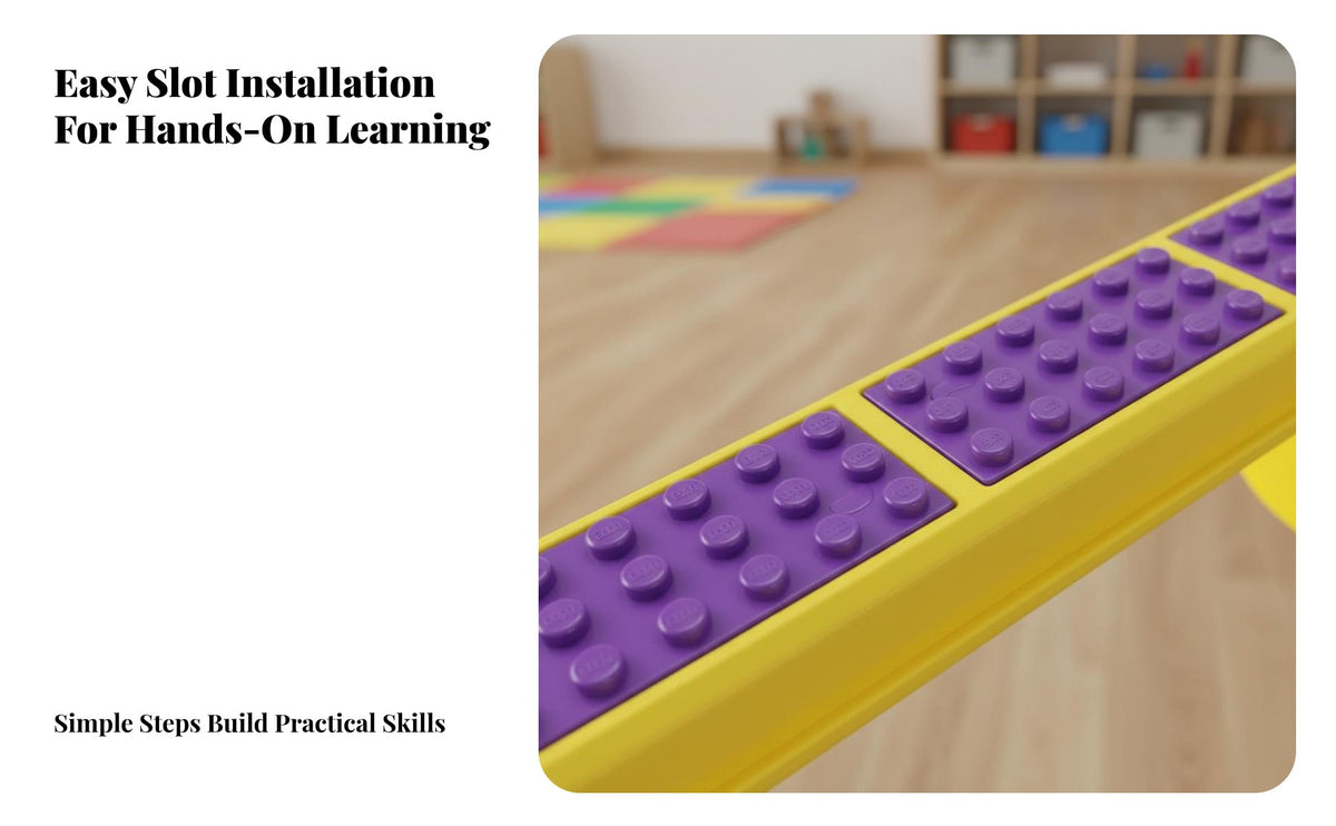 Develops Coordination Kids Balance Bridge Non-Slip Surface Kids' Modular Balance Path Indoor & Outdoor Play Sensory Stepping Stones Endless Configurations for Preschoolers, Toddlers, Kindergarten, Playroom