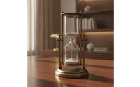 Hourglass with Metal Stand Decorative Tabletop Hourglass Sand Clock Desktop Sand Watch Elegant for Home Decor, Office