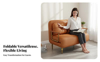 Foldable Two-Seater Sleeper Space-Saving Sofa Bed Long-Lasting Frame Easy Setup for Homeowners