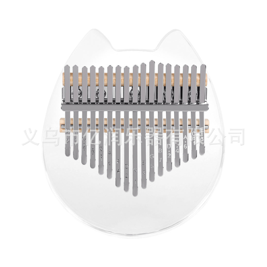 17-Note Crystal Kalimba Thumb Piano with EVA Case, Transparent Acrylic