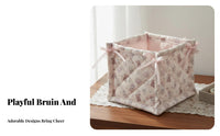 Cute Animal Organizer Bin Versatile Satin Cosmetic Pouch Storage Basket for Washroom