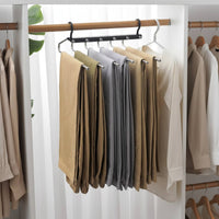 Foldable Trouser Hanger Heavy Duty Folding Pants Hanger Vertical and Horizontal Hanging Wardrobe Organizer for Closet, Laundry Room
