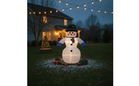 Christmas Inflatable Snowman Freestanding Snowman with Red Hat Holiday Display Oversized Festive for Families, Yard, Indoor
