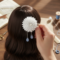 BJD SD DD Japanese Kimono Fabric Hair Clip for Dolls - Handmade Hair Accessories