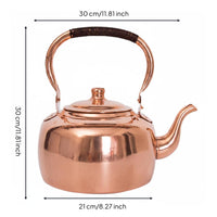 Copper Tea Kettle Coating without Coating Stovetop Tea Kettle Rust Resistant
