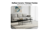 Multi-Level Oval Table Light Luxury Aesthetic Oval Modern-Era Table Minimalist Design Elegant Design for Homeowners, Lounge Area