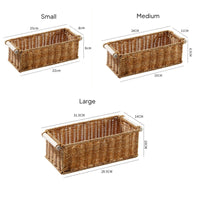 Rectangular Woven Basket Open Top Rectangular Storage Basket Handwoven