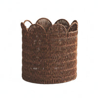 Woven Laundry Basket Portable Wicker Laundry Hamper Decorative Home Organizer