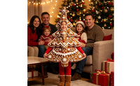 Gingerbread Tree Costume Cute Christmas Tree Costume Creative Apparel for Holiday Photoshoots, Stage Performances