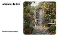 Weather-Resistant Arched Plant Trellis Sturdy Support Arched Top Trellis Long-Lasting Garden Archway Decorative Accent for Homeowners, DIY Enthusiasts, Vegetable Growers, Patio, Balcony, Lawn, Greenhouse