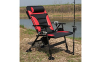 Foldable Fishing Chair Padded Chair with Adjustable Legs Stable Furniture Long-Lasting for Outdoor