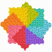 8 Pieces Safe Tactile Sensory Tile Long-Lasting Sensory Mat with Puzzle Edges Supportive Foot Massage Mat Odorless for Playroom