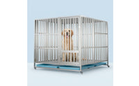 Stainless Steel Dog Crate with Wheels Long-Lasting Heavy Duty Dog Cage Indestructible Kennel Rust Resistant for Dogs, Indoor