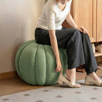 Pumpkin Stool Decorative Pumpkin Ottoman Cushioned for Bedroom