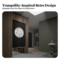 Noren Curtain tranquil design Split Panel Noren Includes Telescopic Rod for Homeowners