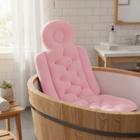 Supportive Bath Cushion with Backrest Tufted Full Body Bath Pillow Comfortable Bathtub Mattress Cushion Soft for Adults