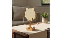 DIY Wooden Rattle Drum Even-Surfaced Handle Unfinished Wooden Rattle Drum Kids' Craft Supply for Art Workshop